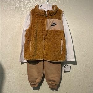 Nike Brown Fleece Vest Outfit